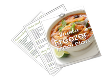 December Freezer Meal Plan