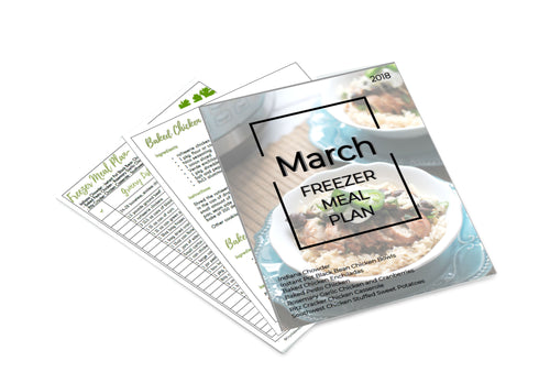 Freezer Meal Plan March